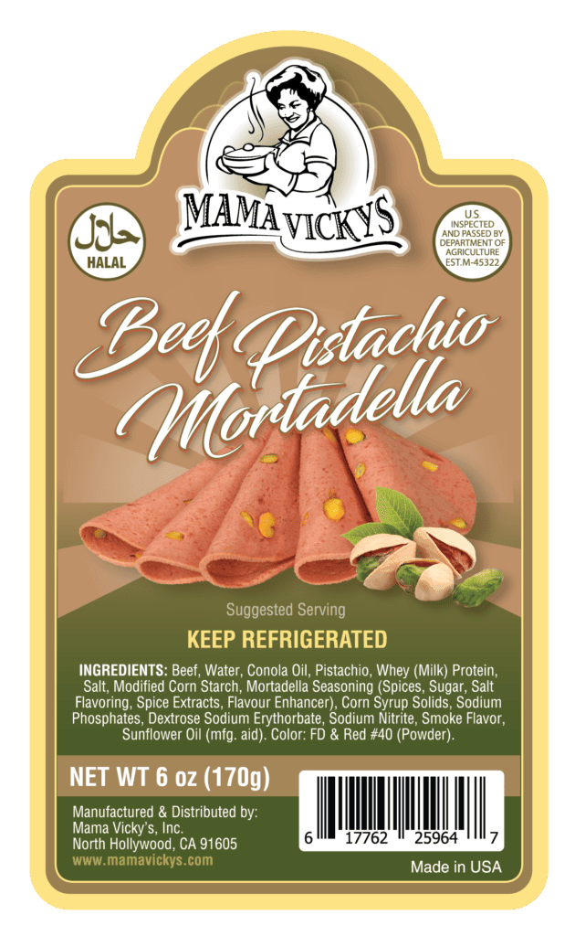 Halal Beef Mortadella With Pistachios