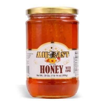 Mid East PURE HONEY W/COMB 30 OZ عسل
