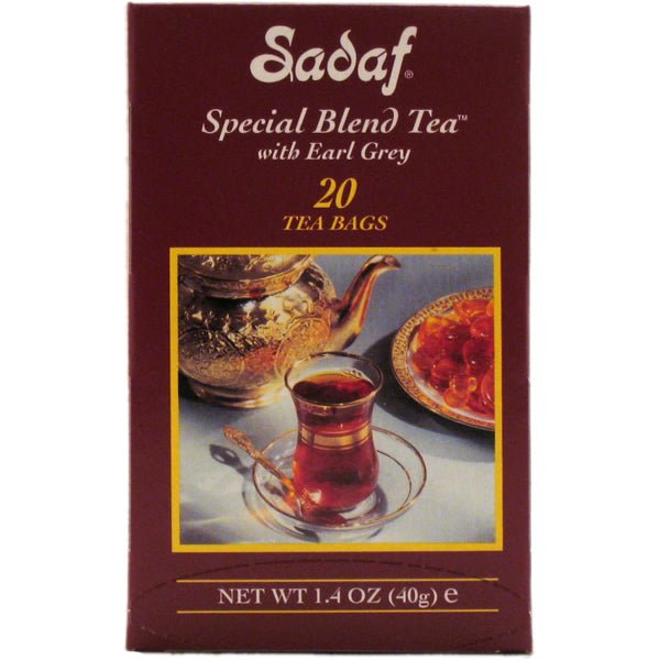 Sadaf Special Blend Tea with Earl Grey | Foil Tea Bags - 20 Count