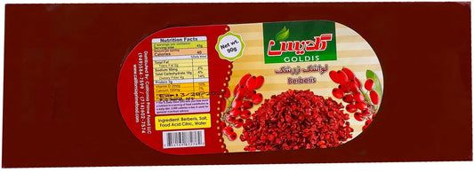 Goldis Large Fruit Leather - Barberry (Lavashak Zereshk) – 90g Sour & Tangy Traditional Persian Snack