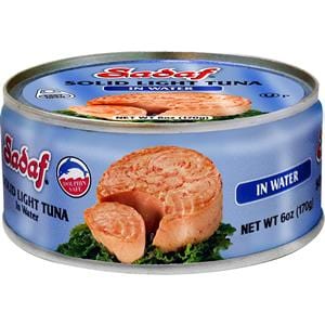 Sadaf Solid Light Tuna in Water - Easy Open 6 oz. تن ماهی صدف