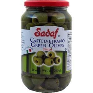 Sadaf Castelvetrano Green Olives Pitted 9 oz. زیتون سبز صدف