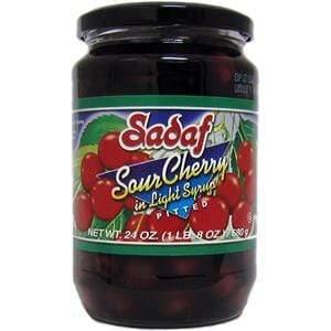 Sadaf Pitted Sour Cherry in Light Syrup 24 oz. مربای البالو صدف