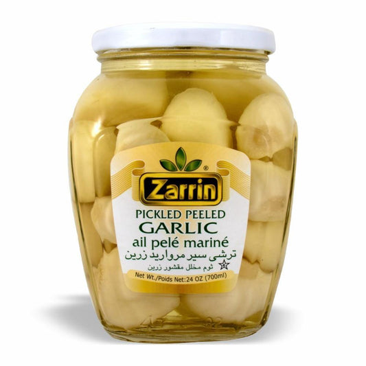 ZARRIN PEELED GARLIC PICKLE 24 OZ ترشی سیر مروارید زرین