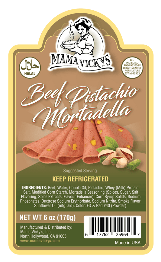 Halal Beef Mortadella With Pistachios