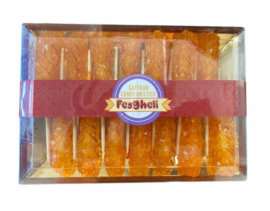 Saffron Nabat on Stick  نبات چوبی  14 Stick