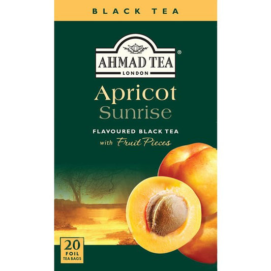 Ahmad Apricot Sunrise Flavoured Black Tea 20 Tea Bags 1.4 oz.