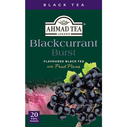 Ahmad Blackcurrant Burst Flavoured Black Tea 20 Foil T/B