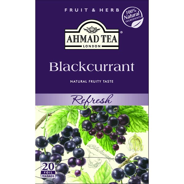 Ahmad Blackcurrant Infusion 20 Foil Tea Bags 1.4 oz.
