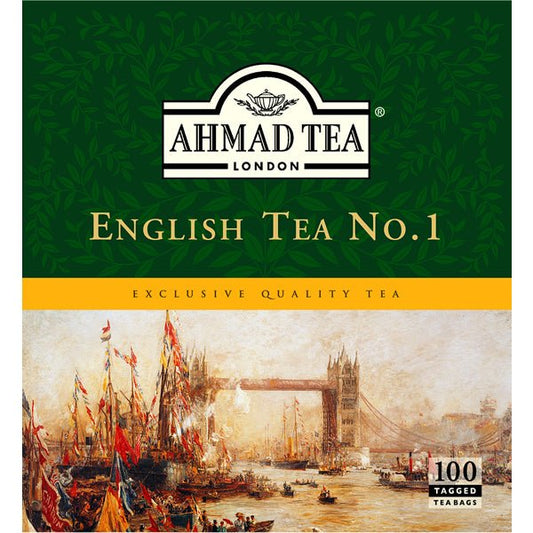 Ahmad English Tea No. 1 - 100 Tagged Tea Bags -  200 g