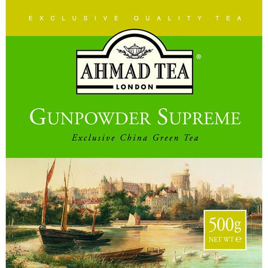 Ahmad Gunpowder Supreme Tea - China Green Tea 17.6 oz.