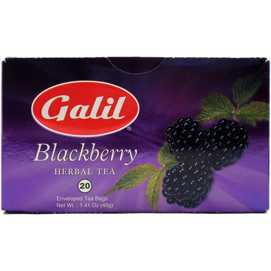 Galil Blackberry Herbal Tea 20 (Enveloped) Tea Bags 1.27 oz.