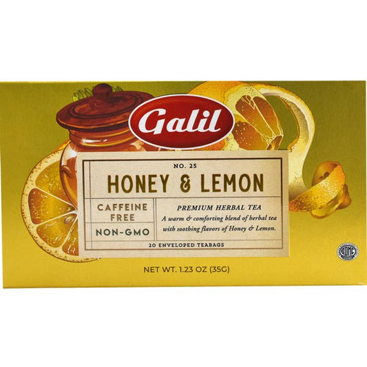 Galil Honey & Lemon Herbal Tea - (Enveloped)  20 Tea Bags