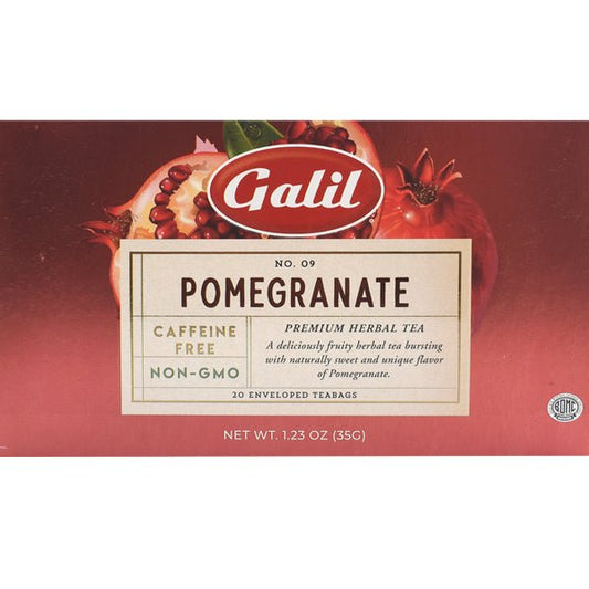 Galil Pomegranate Herbal Tea 20 Tea Bags 1.41 oz.