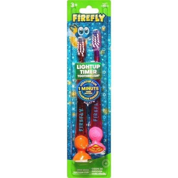 Firefly Toothbrushes, Lightup Timer, Soft 2 each   مسواک بچه   mesvak  meswak